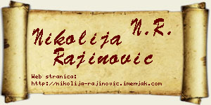 Nikolija Rajinović vizit kartica